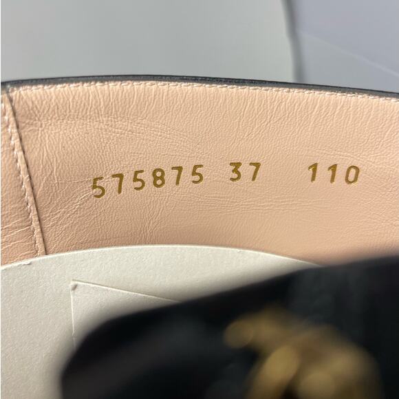 SOLD Gucci Zumi Leather Knee High Pointed Toe GG Horsebit Heel Boots Black EU 37 - Picture 12 of 13